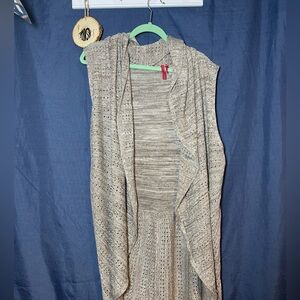 sleeveless long cardigan